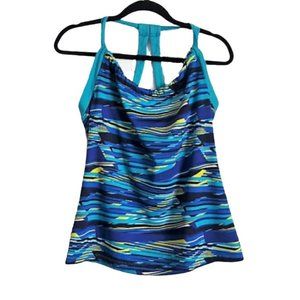 TEK GEAR Work-out Yoga Running Top, sz L, colorful